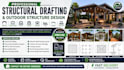 retaining wall footing foundation beam column structural cad drawings