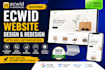 build, design, redesign ecwid website store with SEO optimization