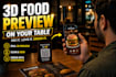 create a webar restaurant menu with 3d food preview and qr code