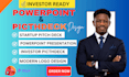 design and redesign, pitch deck, presentation and graphic design