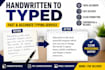 convert handwritten notes into typed notes