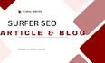write surfer SEO optimised articles, blog posts and website contents that rank