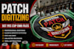 do patch digitizing embroidery digitizing logo to dst pes exp