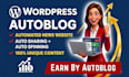 setup professional wordpress autoblog autopilot news website