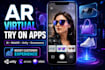 develop ar virtual try on apps using ai arcore arkit and unity, webar