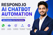 respond io whatsapp CRM ai chatbot automation setup