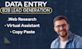 do real estate data entry and b2b lead generation