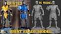 sculpt realistic 3d model characters statues figurines for printing rendering