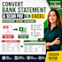 convert bank statement to excel, convert scan pdf to excel