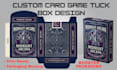 design custom card game tuck box booster pack and card packaging
