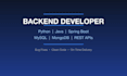 develop backend apis, fix bugs, and build web applications using python and java