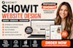 design, redesign and customize responsive showit website seo