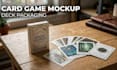 create card game mockup, card deck packaging and tcg presentation