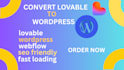 convert lovable to wordpress fix lovable bugs supabase saas lovable ai website