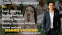 create flora landingpage for event planning and booking website design
