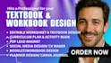 design format textbook curriculum plan workbook worksheet activity book for kids