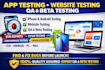 provide 30 tester google play testers android app testing beta testing
