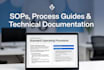 write sops, process guides and technical documentation