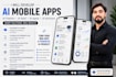 ai mobile app, ai chatbot, saas app and ai software solution