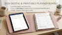 create etsy digital planner 2026 printable planner hyperlinked, editable planner