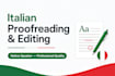 proofread and edit italian texts, articles and documents