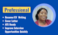 professionally review, edit, and rewrite your ats resume and cover letter