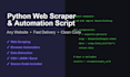 build a python web scraper or automation script for any website
