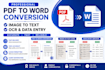 convert PDF to word, image to text, and ocr documents