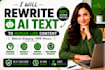 rewrite ai text to human like content