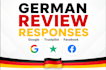 write professional german review responses