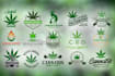 design creative marijuana,cannabis,weed,hemp logo and labels
