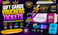create custom gift card, voucher, and event tickets