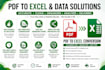 convert PDF to excel, scanned PDF to excel, data formatting and cleaning