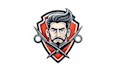 design mascot hair cutting salon logo