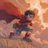 illustrate a superhero comic cover art