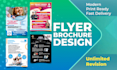 do professional business flyer, professional and unique brochure