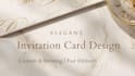 design elegant wedding invitation card and digital invitation video