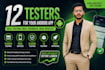 provide 12 real device testers