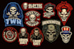 design skull logo mascot and illustration
