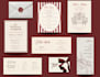 design elegent and luxury wedding stationery