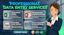 do data entry PDF jpeg to word or excel copy typing work