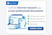 do online research and document creation