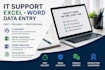 do excel, word, data entry