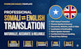 do an accurate somali english translation