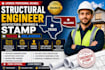structural engineer, architectural drawing, stamp in texas and oklahoma