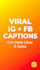 write viral instagram and facebook captions with hashtags