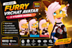 create 3d furry character model for vrchat, vtuber, anime nsfw with full rigging
