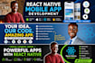 develop android and ios apps using react native and expo