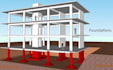create structural load analysis seismic design steel connection building layout
