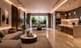 create modern kitchen bathroom dining living room rendering